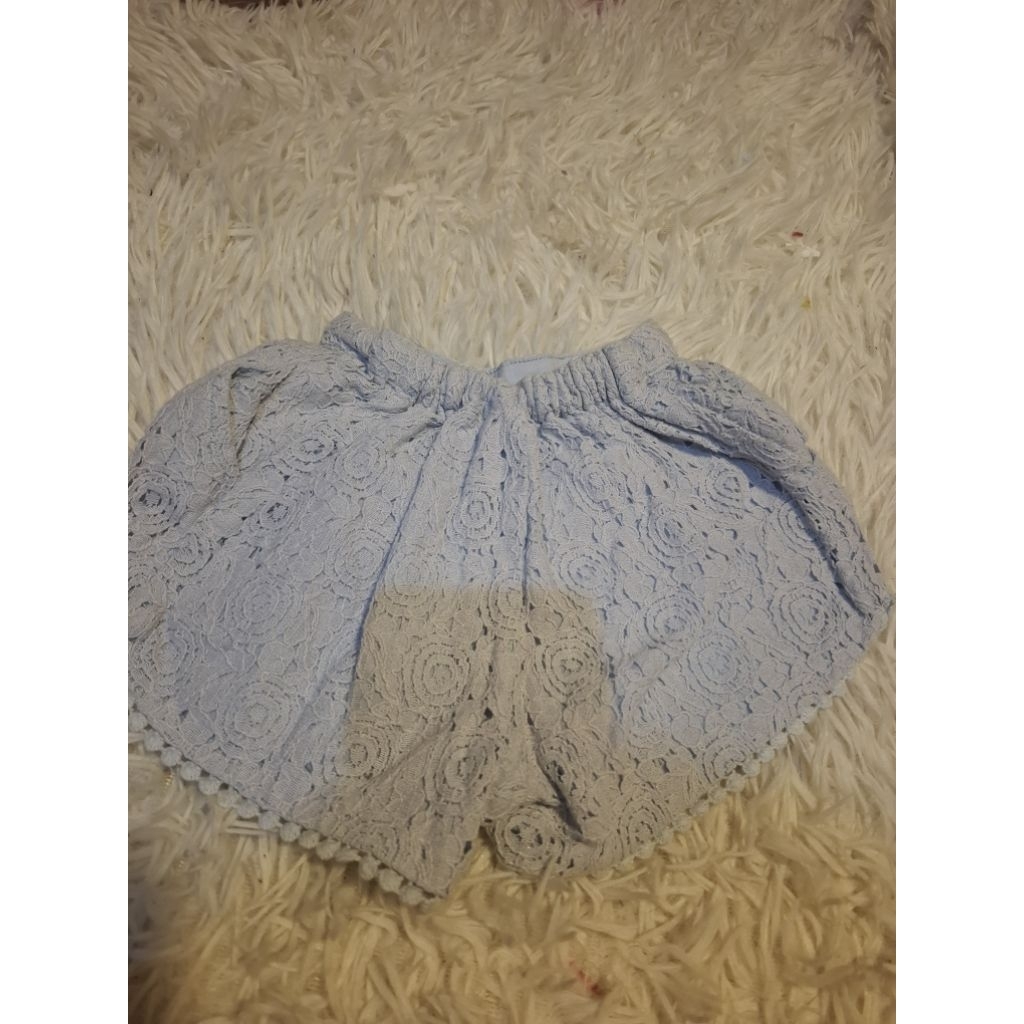 Celana pendek anak bayi perempuan GINGERSNAPS Biru PRELOVED