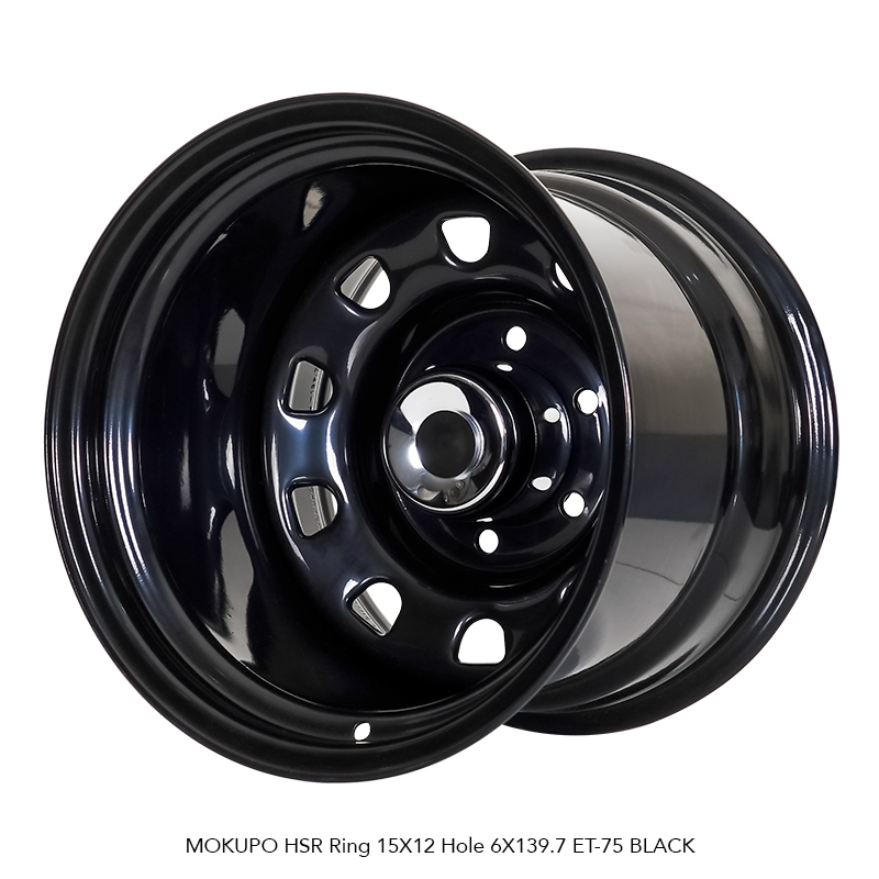 VELG MOBIL R15 HSR MOKUPO HSR R15X12 H6X139,7 ET-75 BLACK 4 PCS VELG