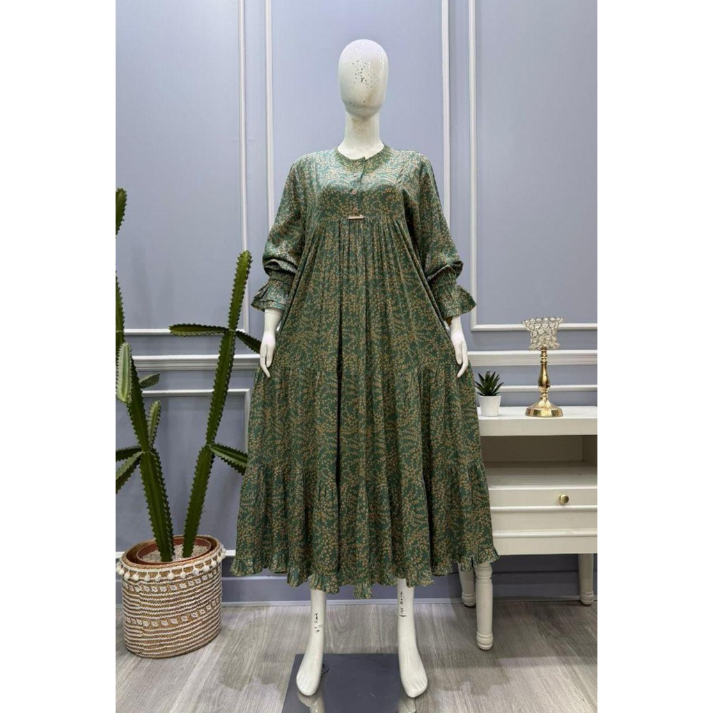 MIDI dress salvina .Ys motif bunga