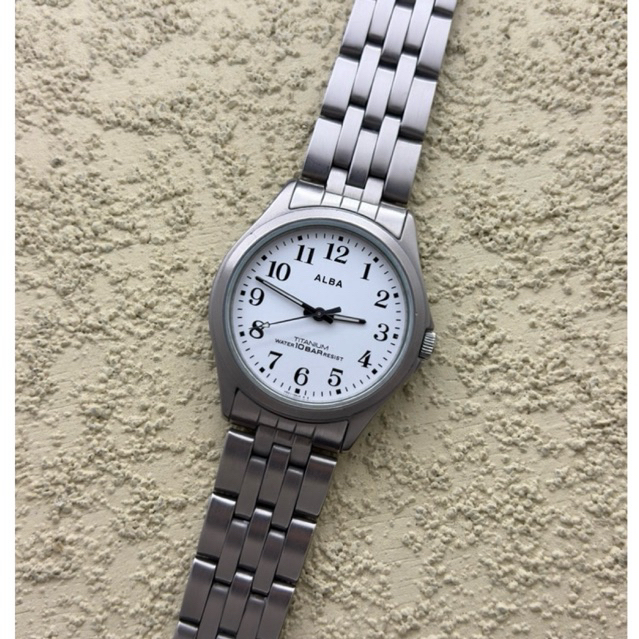 Arloji Jam tangan Seiko Alba Numerik Titanium Second Preloved