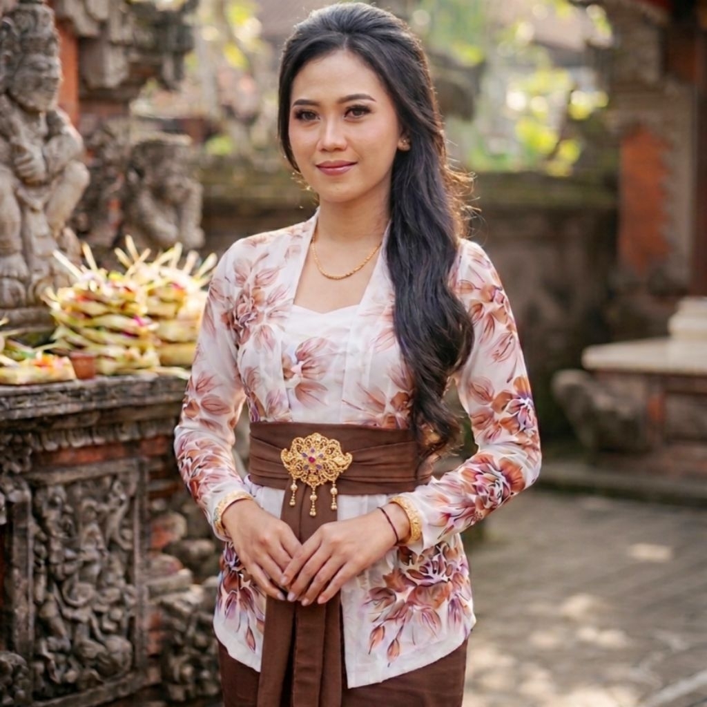 Kain kebaya lukis mawar//bahan kain kebaya//kain lukis handmade