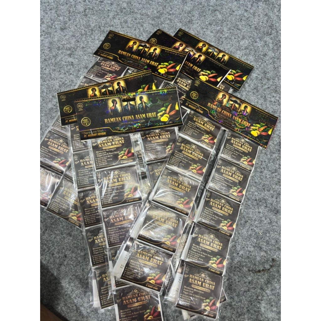 RAMUAN CINA ASAM URAT Herbal Tradisional 1 Hanger isi 20 saset 100% Original Untuk Pria & wanita
