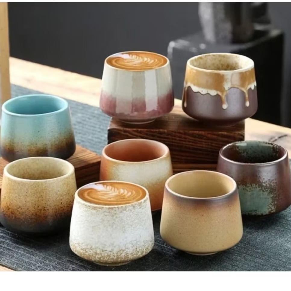 GS2 medan GELAS KERAMIK VINTAGE JAPANESE STYLE COFFEE TEA CUP 200ML FB014 CANGKIR TEH KERAMIK Kopi