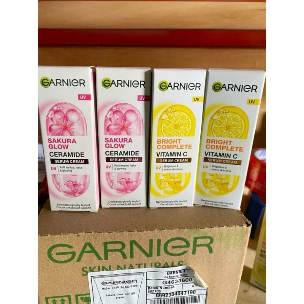 Garnier Sakura Glow Serum Cream 20gr - Mencerahkan, Melembabkan, Antioksidan