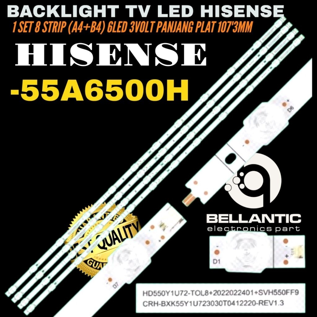 BACKLIGHT TV LED HISENSE 55 INCH 55A6500H BACKLIGHT TV LED HISENSE 55 INCH