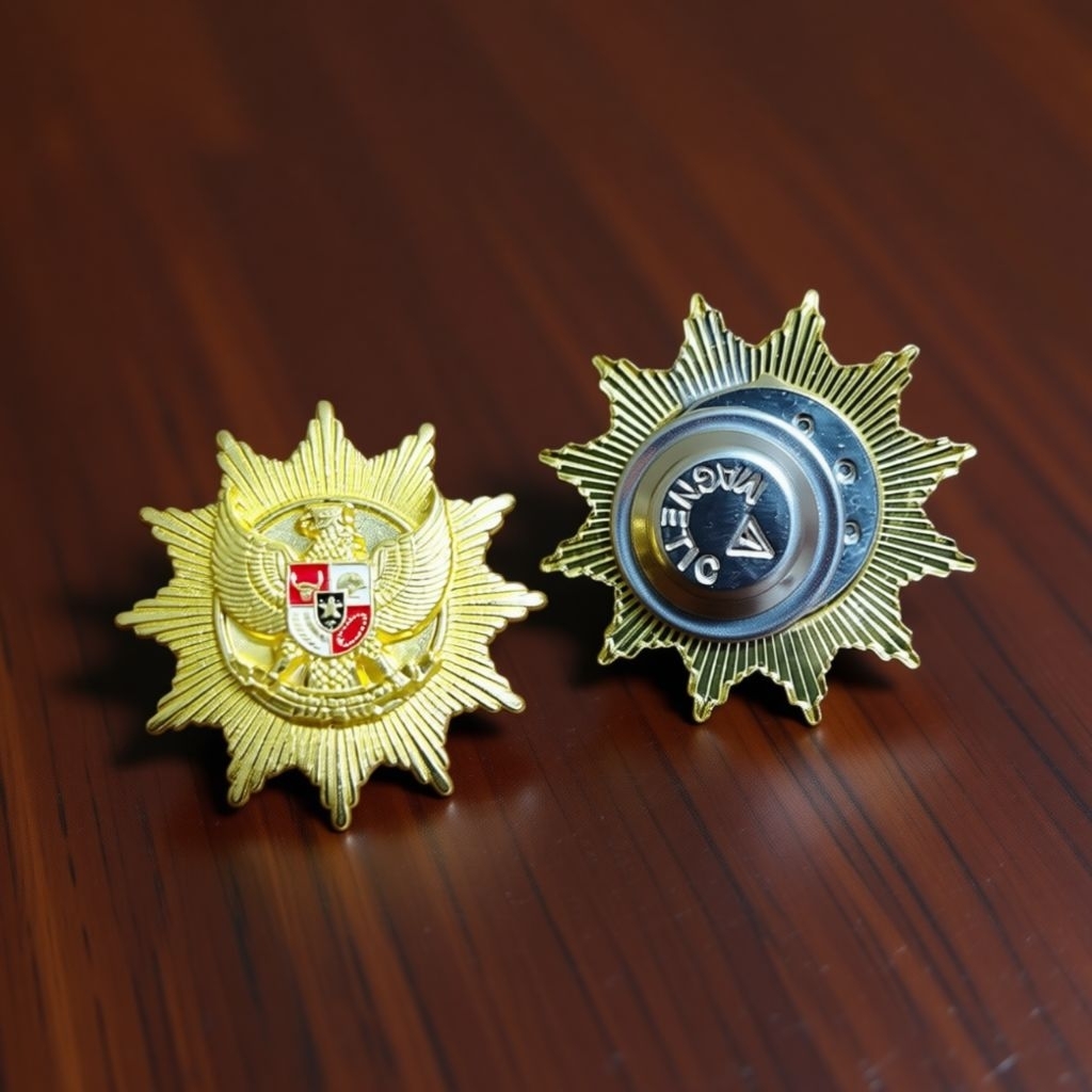 PIN GARUDA KUNINGAN EMAS / LENCANA GARUDA MODEL PIN BINTANG
