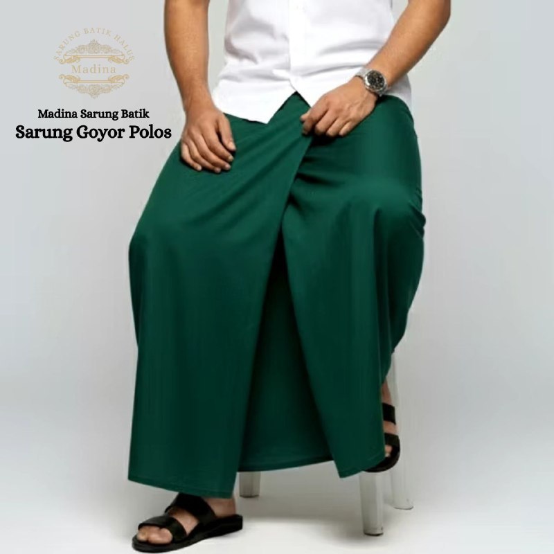 Sarung Polos Dewasa Warna Hijau Botol / Sarung Polos Premium