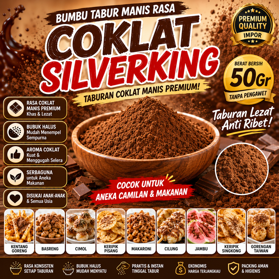 Bumbu Tabur Manis Coklat Silverqueen 50Gr Bubuk Tabur Manis Coklat Silverqueen Powder Aneka Asin Man