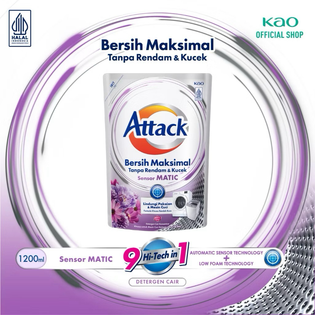 ATTACK Detergen Cair Sensor Matic 1200ml