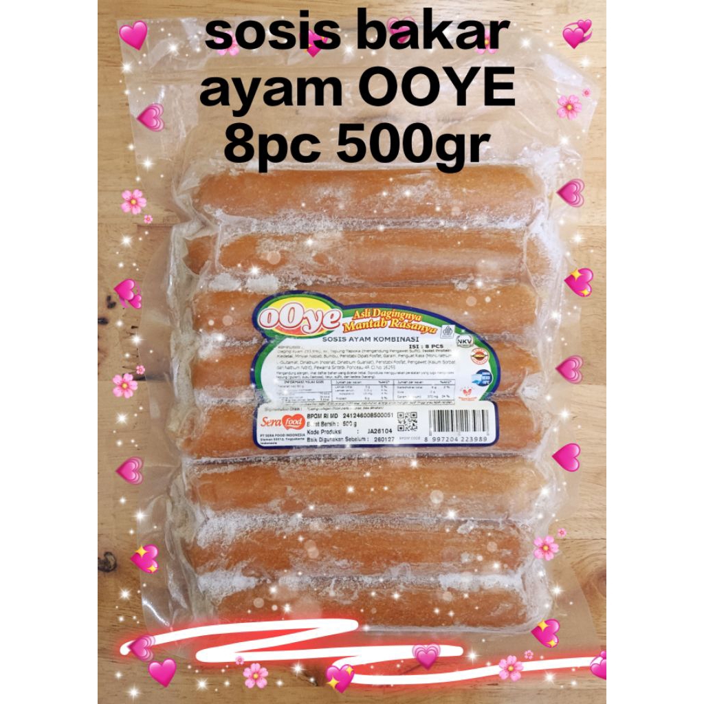 OOYE SOSIS BAKAR AYAM 500GR ISI 8PC