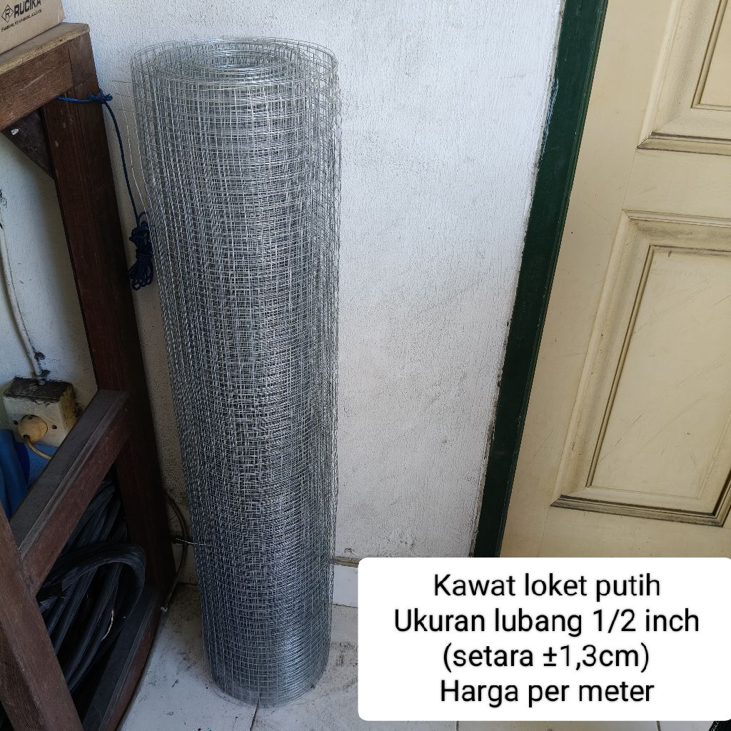 Harga Per Meter Kawat Loket putih 1/2 inch galvanis kawat jaring sarang burung