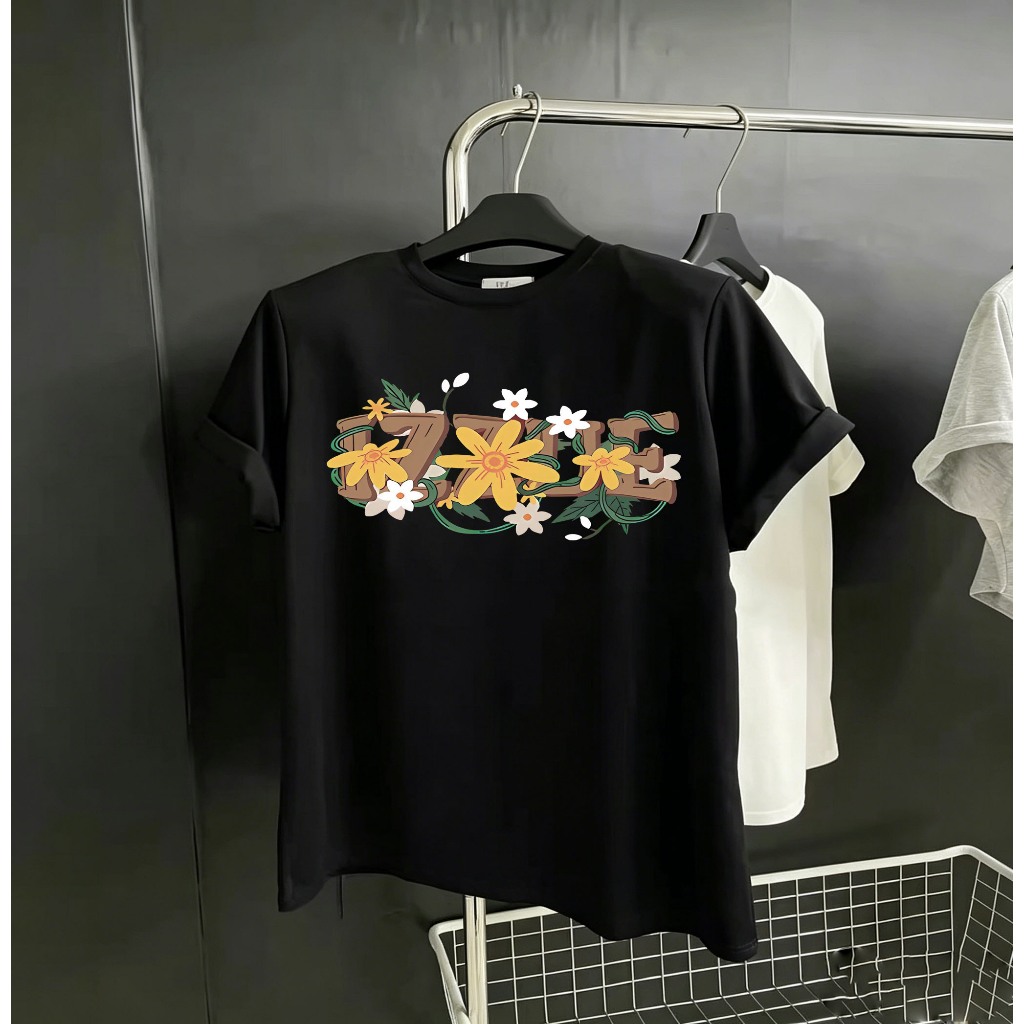 Atasan Wanita (Gaya Korea) | Kaos Wanita Motif Model Longgar (Gaya Korea) | 100% Katun | Kaos Wanita
