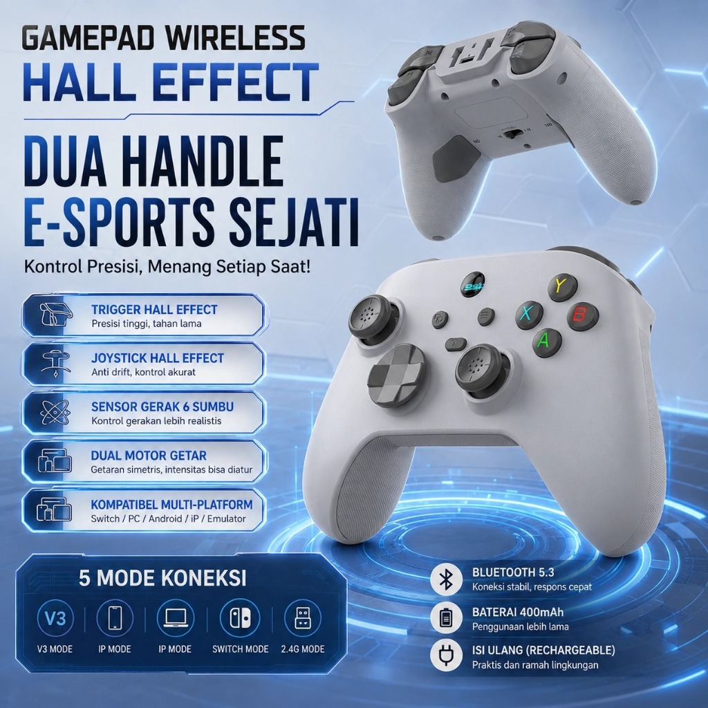 NEW Wireless Gamepad Gamingpad Joystick Multiplatform Gamepad Wireless Bluetooth Controller PC