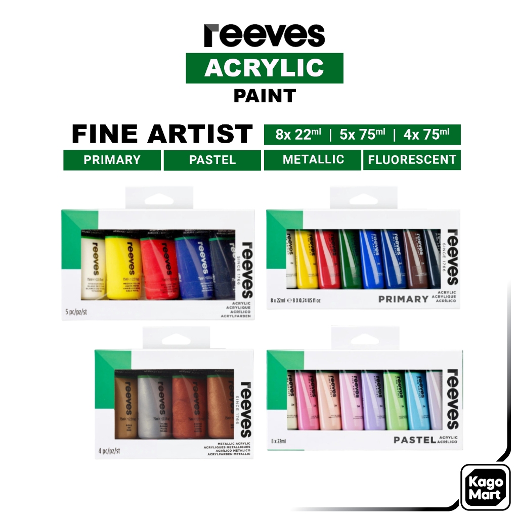 Cat Akrilik Reeves Fine Artist Acrylic Paint Set