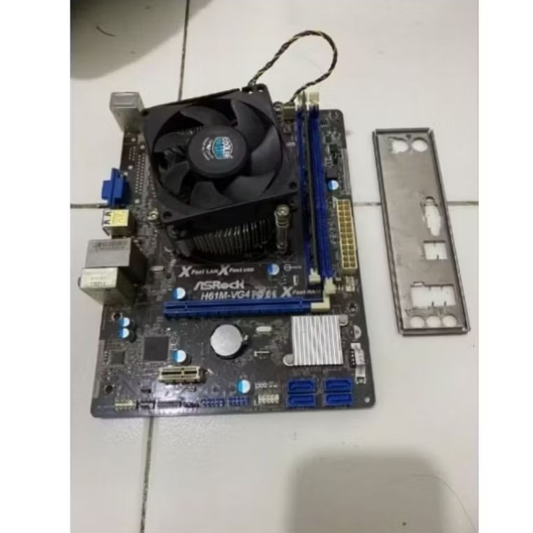 Paket Motherboard h61M+ processor Normal