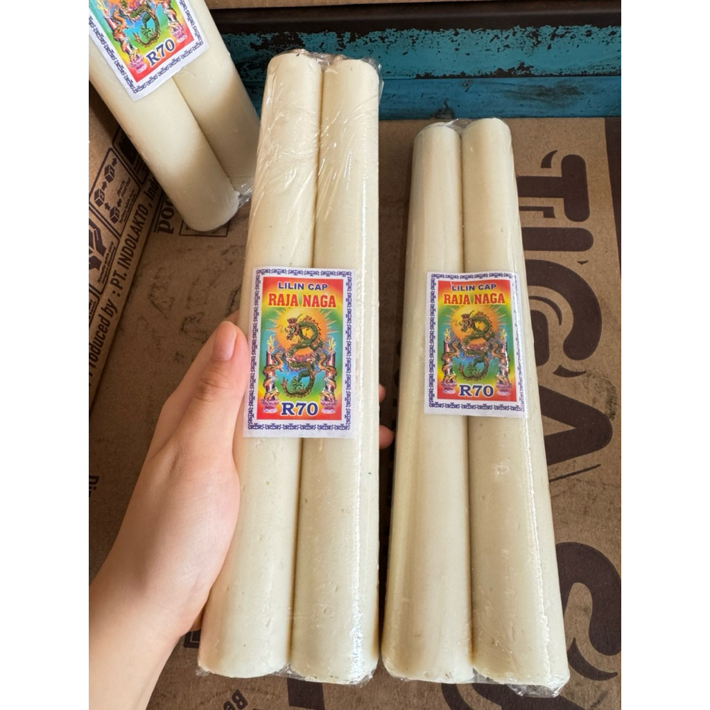 Lilin Putih R70 JUMBO Cap Raja Naga Dragon Phoenix 1 Pasang TERMURAH