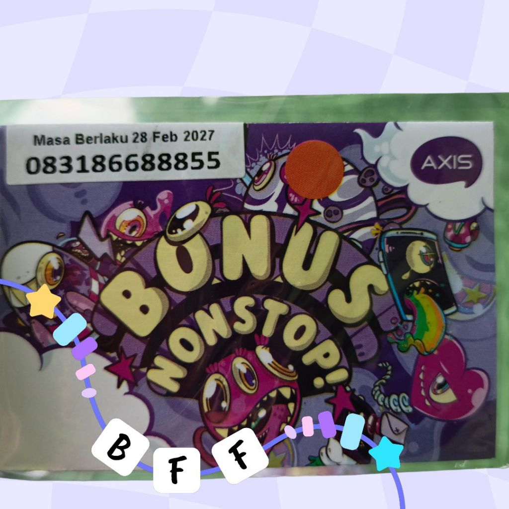 nomor cantik AXIS 8 66 888 55 isi kuota 3gb jaringan 5G