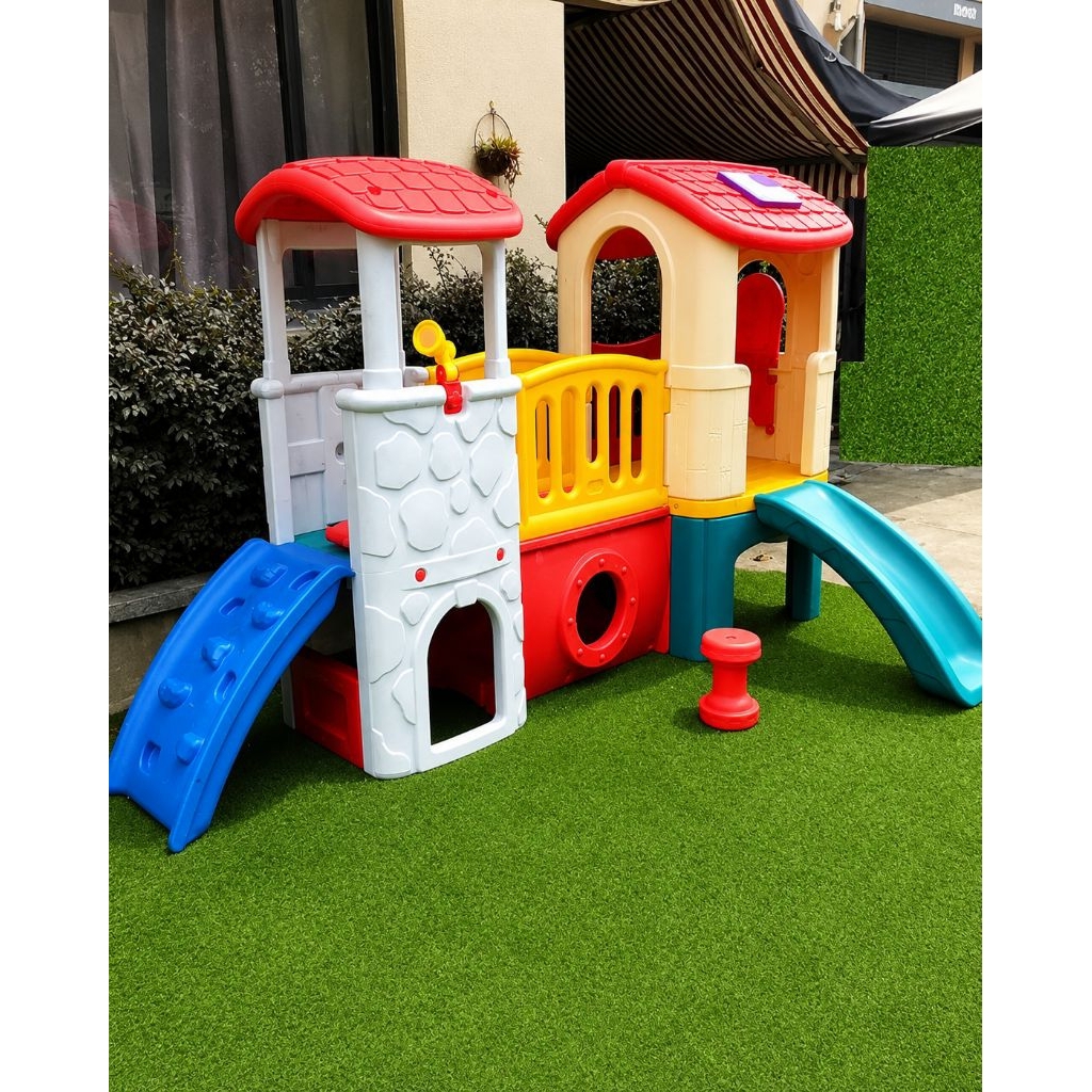 Playhouse Anak Indoor Perosotan Mini Multifungsi Aman & Edukatif