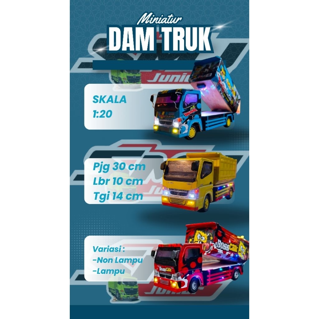 Miniatur Dam Truk Dam Kanter Dam Pasir Truk Pasir Mainan Edukasi Anak