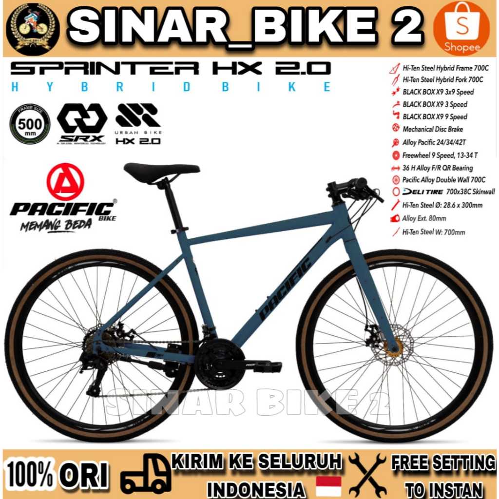 Sepeda Roadbike RB Hybird PACIFIC SPRINTER HX 2.0 ( 3X9) Speed 700 C