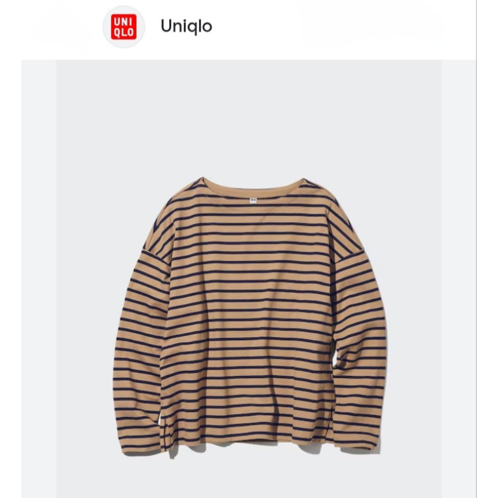 Preloved Kaos Lengan Panjang Stripe (Brand Uniqlo)