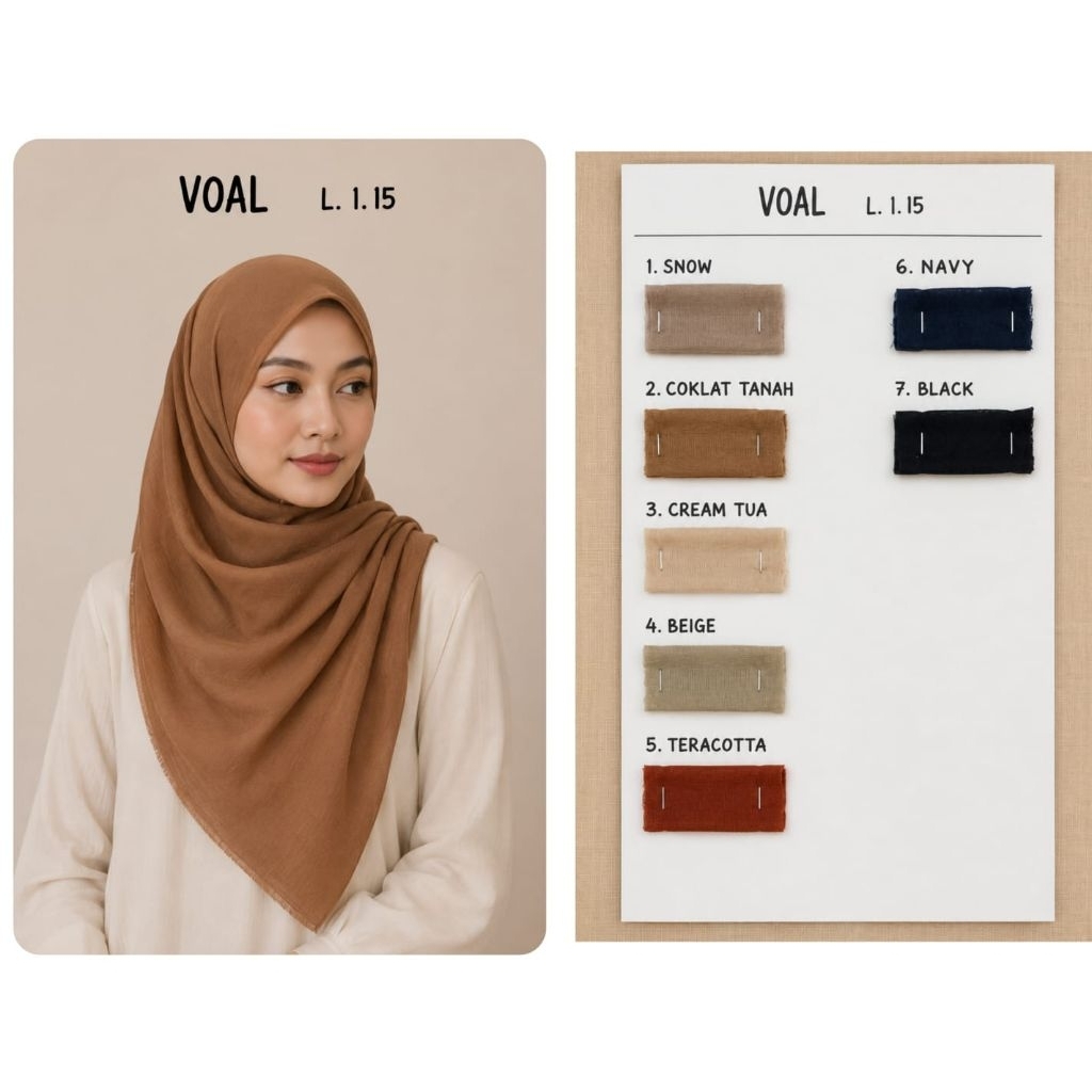 Kain jilbab Paris voal lebar 1.15