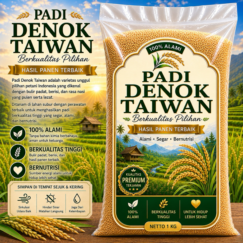 PADI GALUR DENOK TAIWAN KEMASAN 5KG