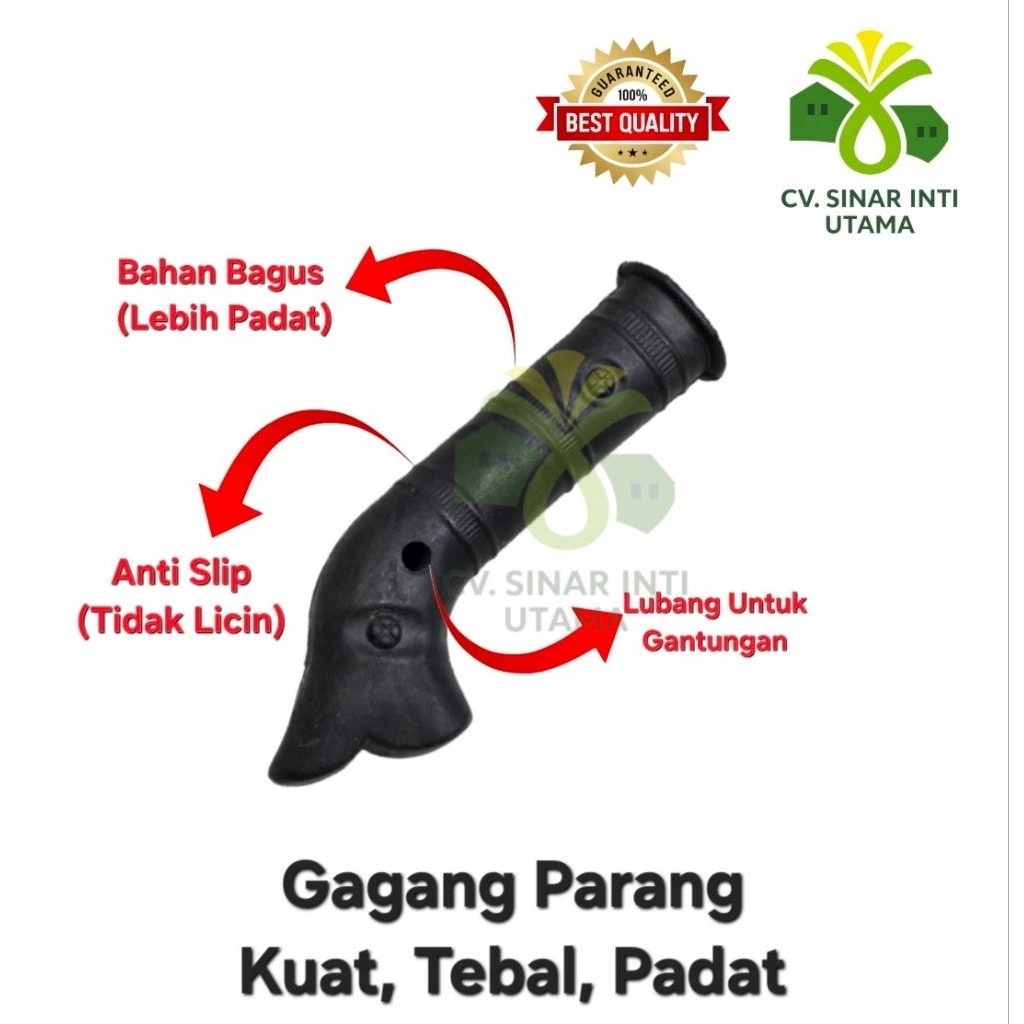 Gagang Parang Bulat PVC Tebal Padat Kuat Handle Golok Pisau Tebas