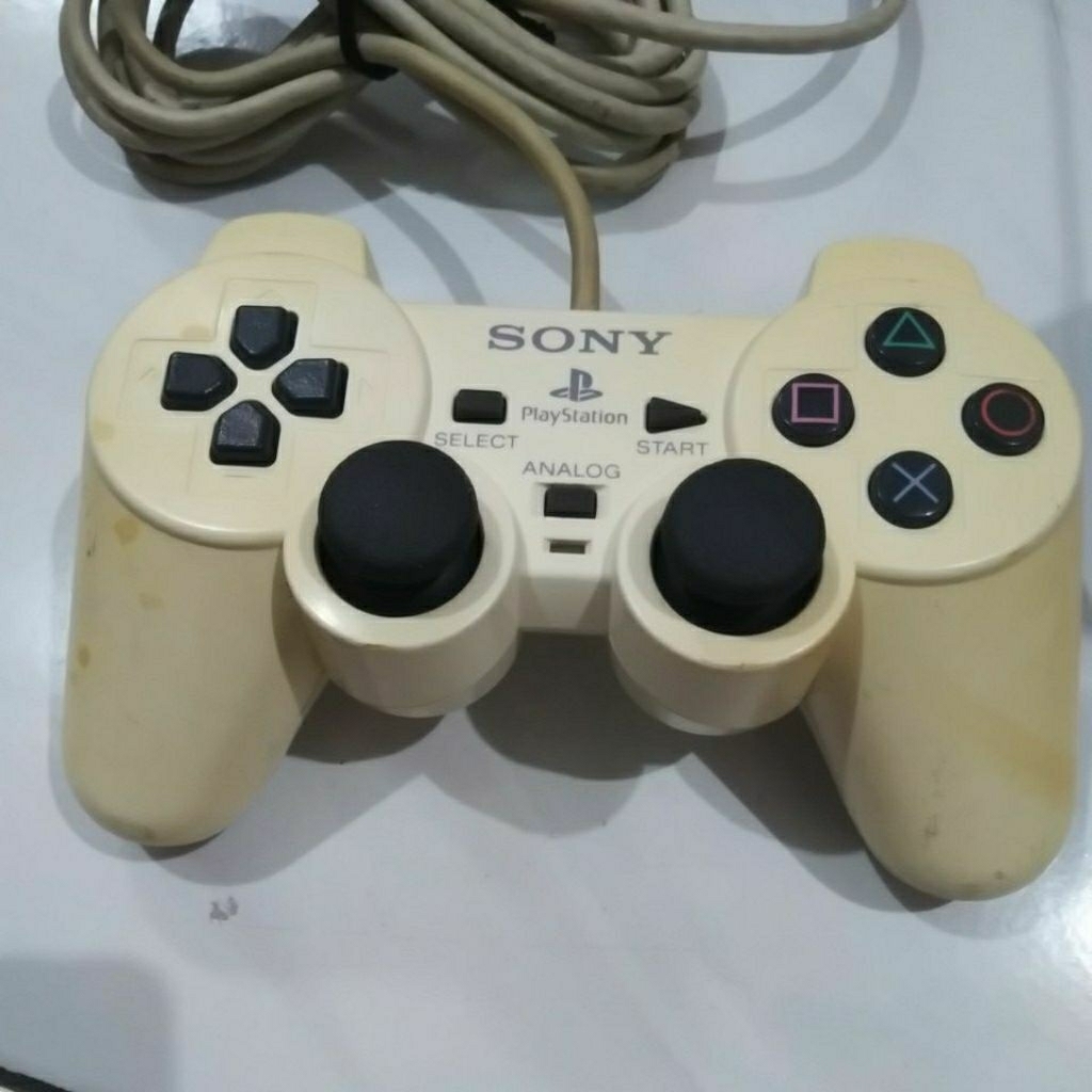 STIK PS2 ORIGINAL MESIN JOYSTIK PS2 ORI MESIN OM SECOND PRELOVED BEKAS NORMAL BISA PS1 PS2 PS3 PC