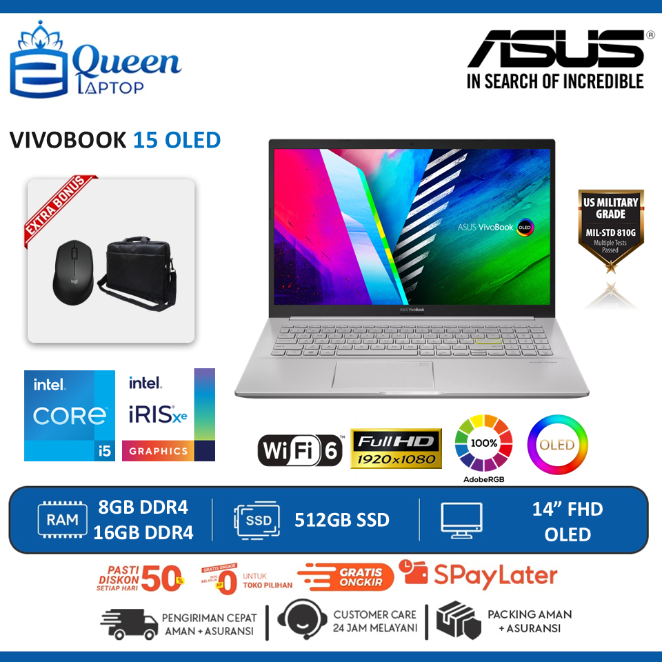 Asus Vivobook 15 OLED K513EA Intel Core i5 1135G7 16GB 512GB 15.6 FHD OLED Second