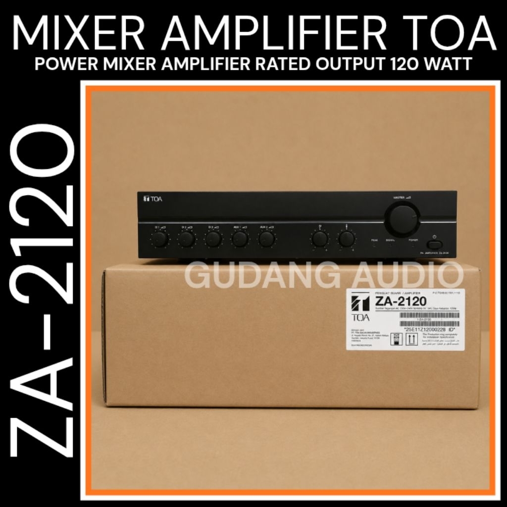 ZA-2120 POWER MIXER AMPLIFIER TOA AMPLI TOA ZA 2120 120 WATT