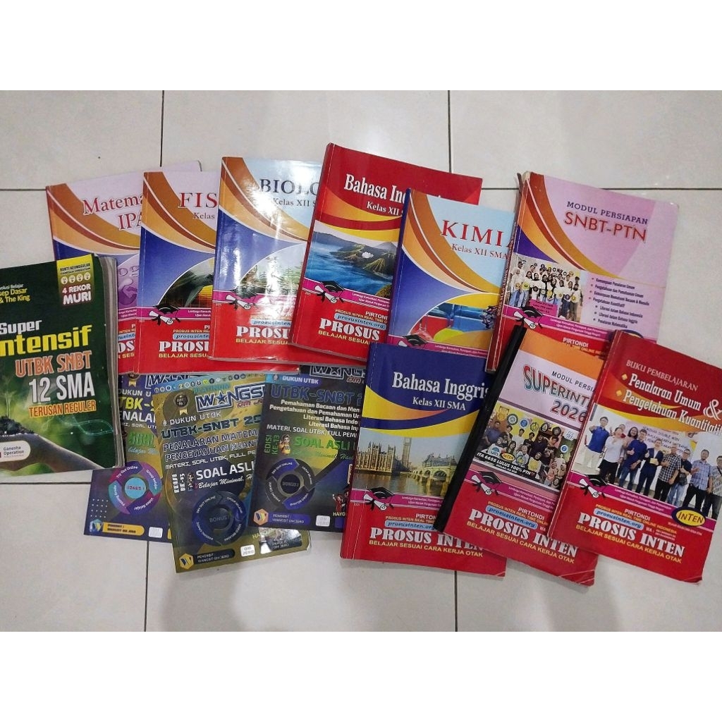 PRELOVED BUKU INTEN UTBK 2026, SIMAK UI, DAN KURIKULUM MERDEKA