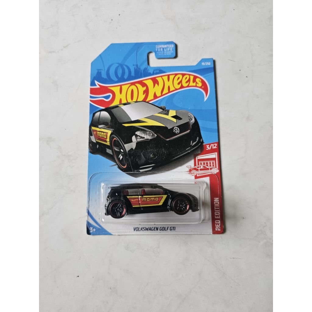 hotwheels volkswagen golf gti black hitam  red edition series