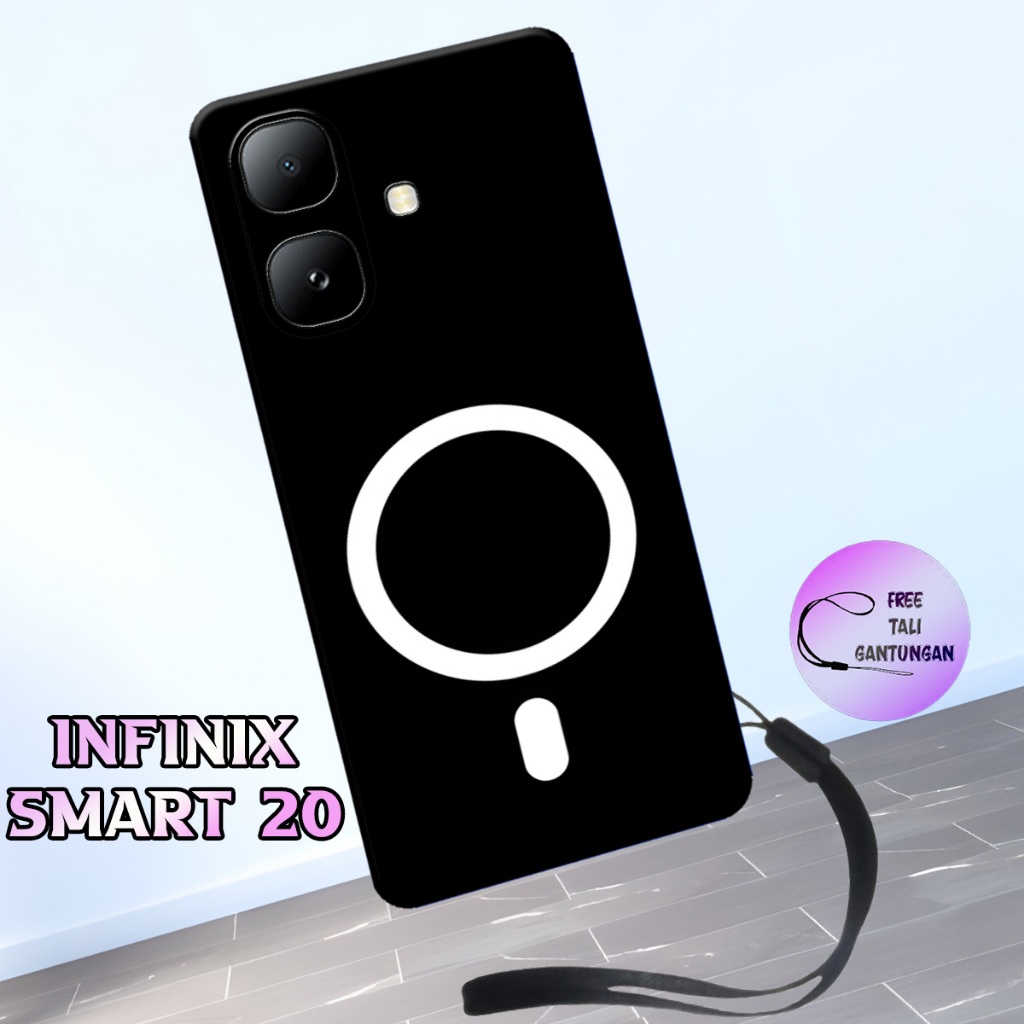 GC27 / Softcase karet Hp INFINIX SMART 20 + FREE TALI GANTUNGAN HP Terbaru / Motif Magsafe / Case  I