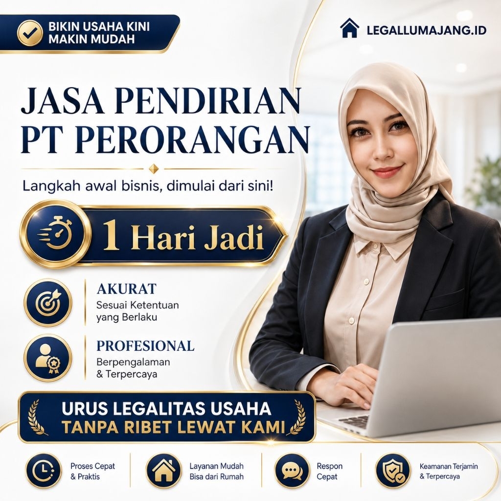 PT Perorangan Paket Komplit , PT Perorangan Siap Pakai, Pendirian PT Perorangan,
