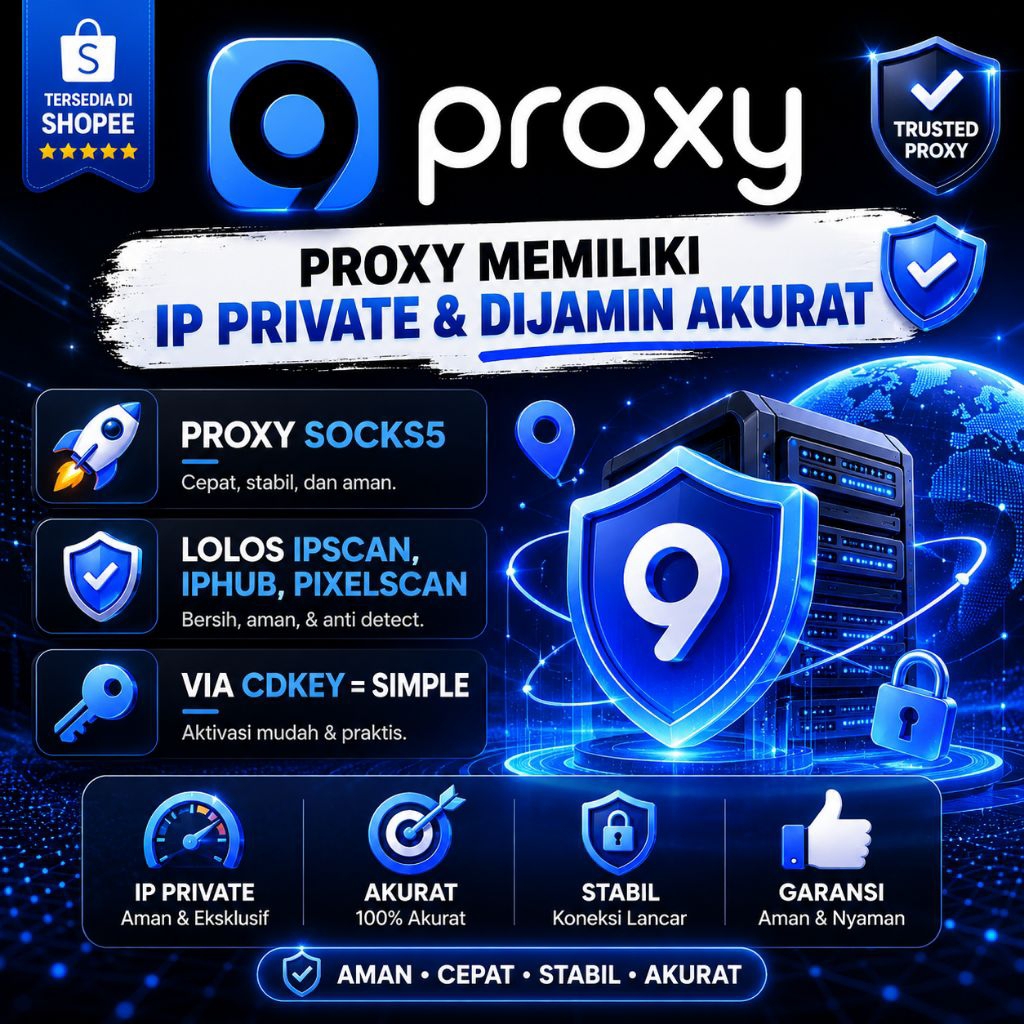 PROXY BANDWIDTH 1GB/5GB | STABIL & CEPAT | READY STOCK | RECOMMEND SOFTWARE