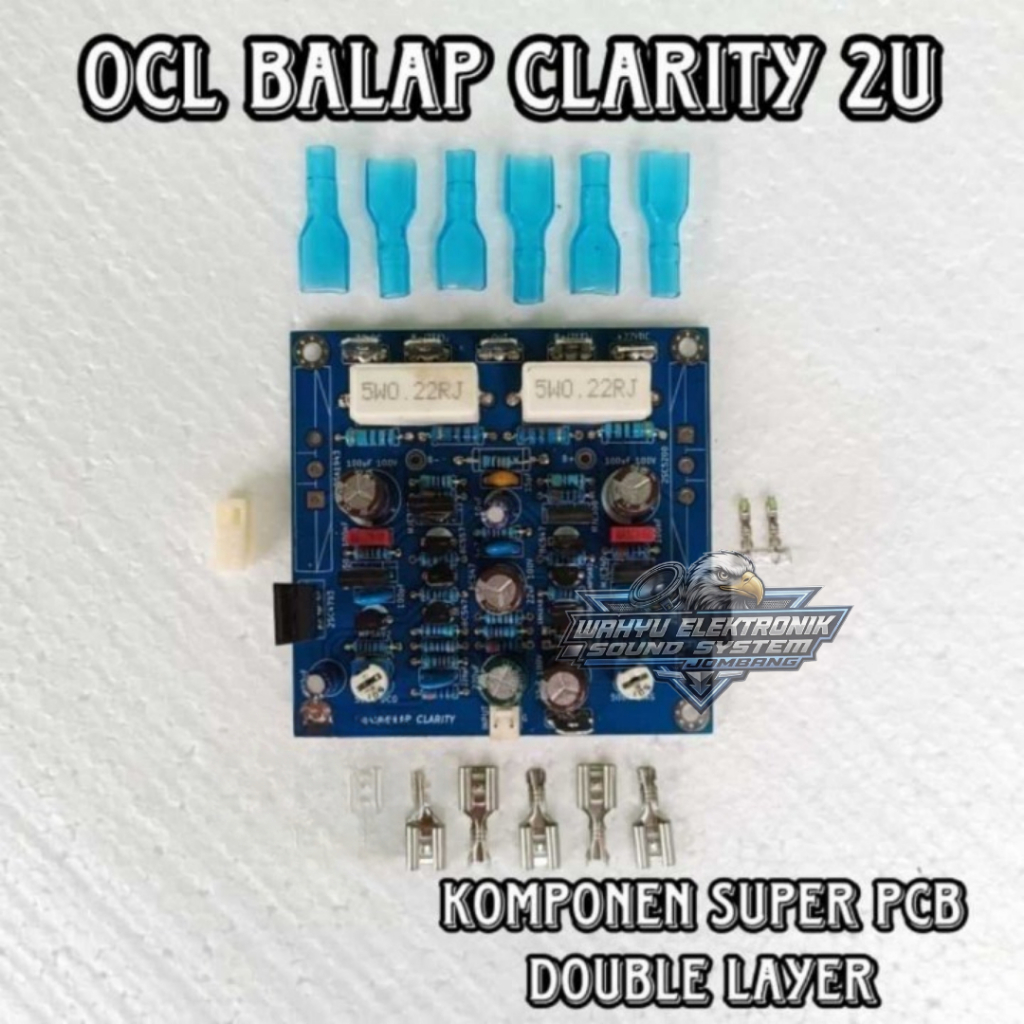 Kit Driver Power Amplifier OCL BALAP TEF 2U Clarity PCB Double Layer FR4 Fiberglass