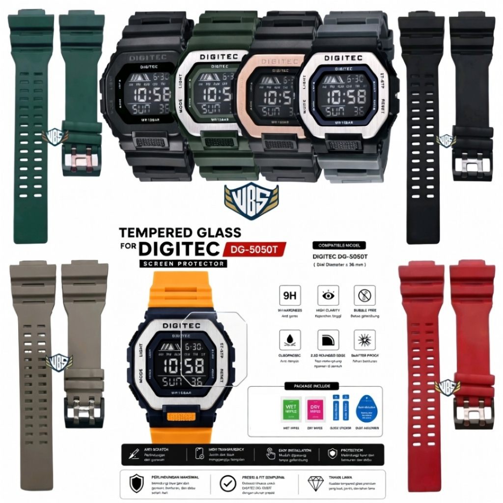 Tali Jam Tangan Digitec 5050 Strap Rubber Digitec DG 5050 DG-5050