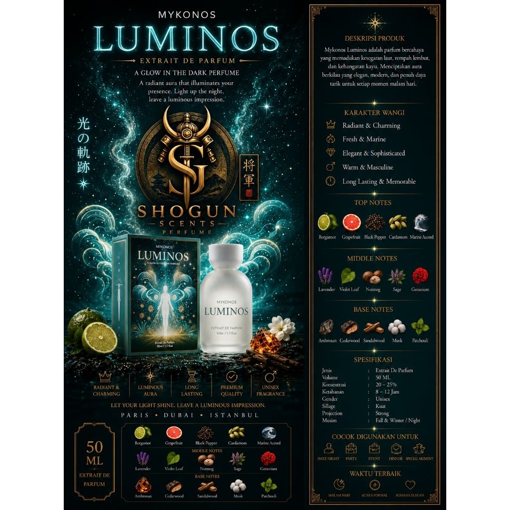MYKONOS LUMINOS 50 ML  ORIGINAL SEGEL