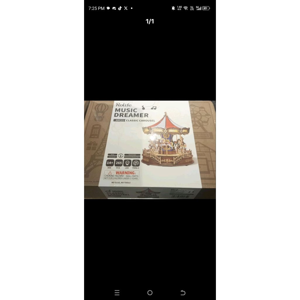 classic carousel music box