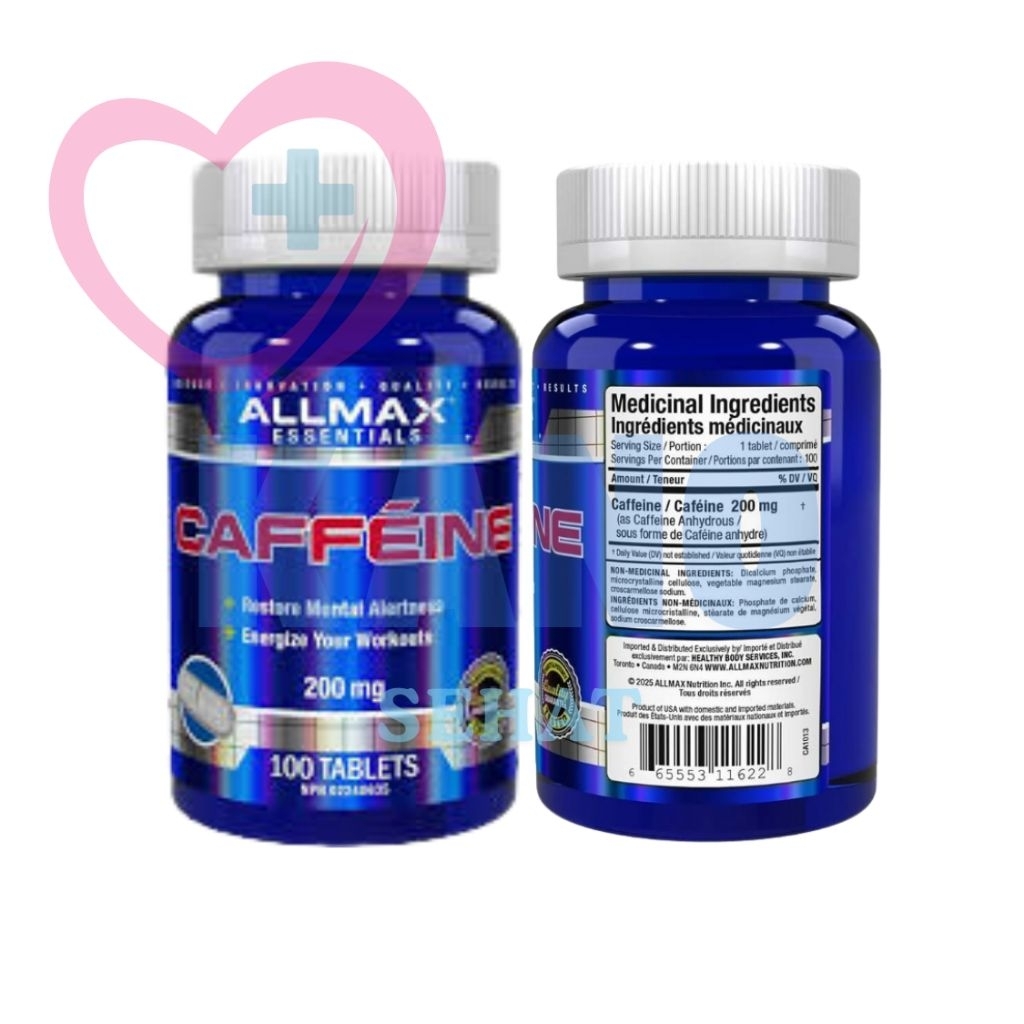 Supplement ALLMAX ESSENTIALS CAFFEINE 200mg 100 Tablet