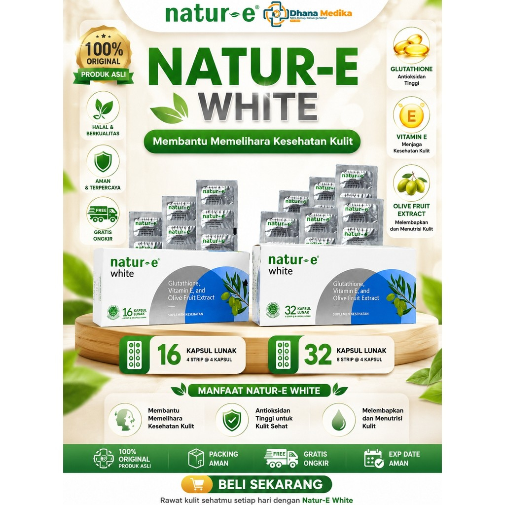 Natur-E White 16 Kapsul dan Natur-E White 32 Kapsul