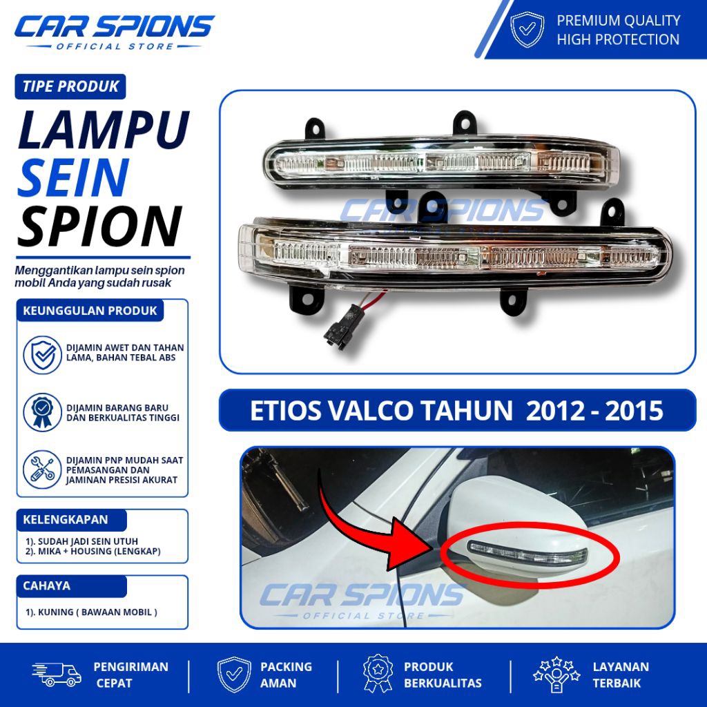 Lampu sein spion Etios Valco tahun 2013-2017 Original Sein Etios Valco