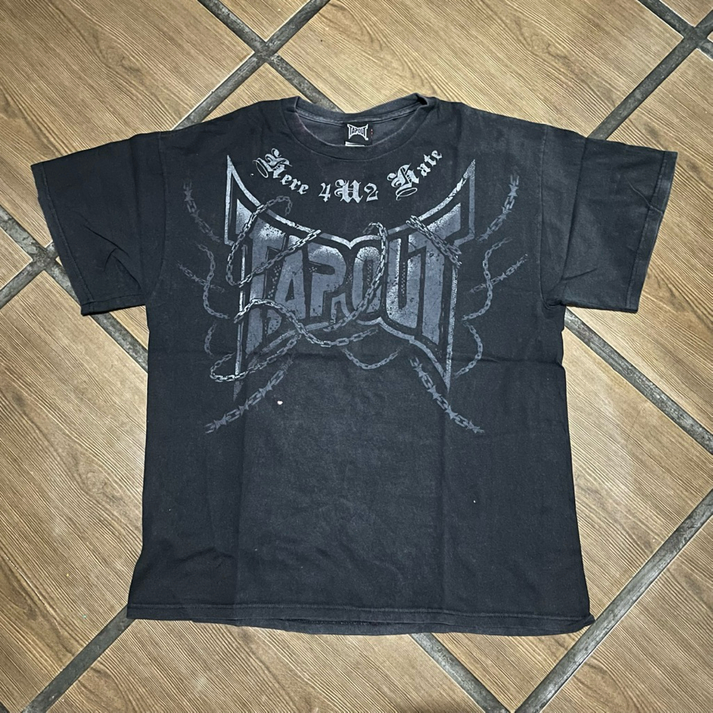 TAPOUT Tshirt Kaos Preloved Black Hitam Y2K