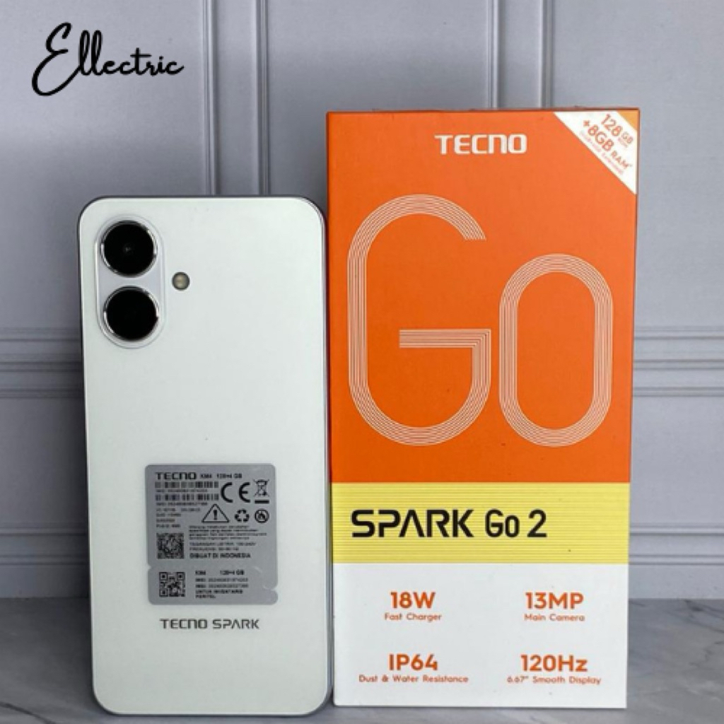 TECNO Spark Go 2 Fingerprint NFC Baterai Tahan Lama-SECOND FULLSET