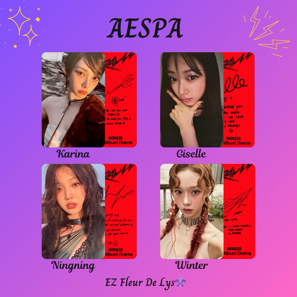 (1part) AESPA drama photocard replika unofficial KARINA GISELLE NINGNING WINTER