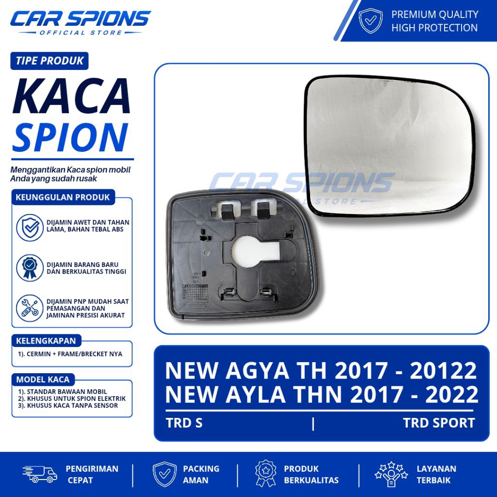 Miror Kaca Spion New Agya Ayla TRD Tahun 2017 2018 2019 2020 2021 2022 Kanan Kiri