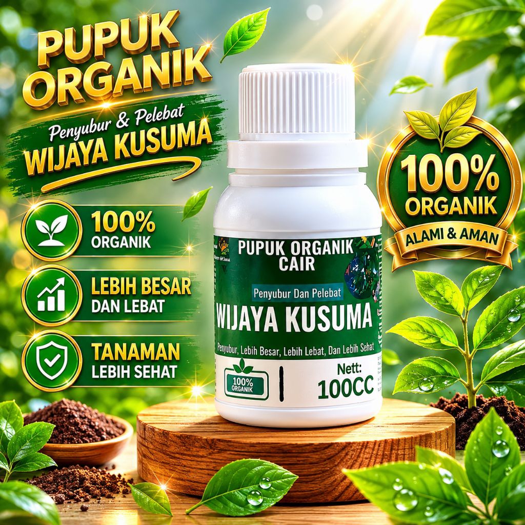 Pupuk Wijaya Kusuma Organik Pemacu Penyubur Pelebat Tanaman Booster Maksimal 100Cc