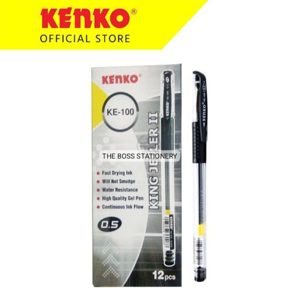 [LUSIN] PULPEN KE-100 KENKO 0.5 MM KING JELLER II / BALLPOINT / BOLPEN / PENA / PULPEN KE100 / KE-10