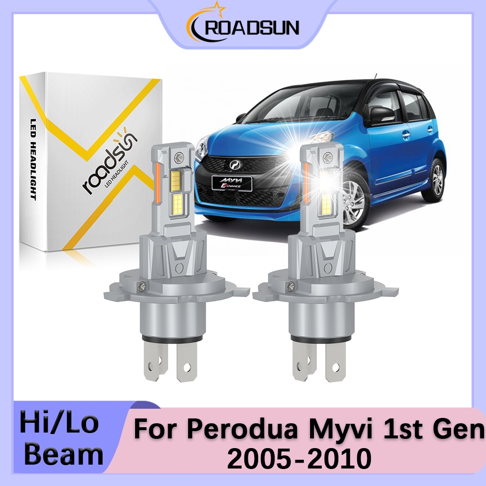 [For Perodua Myvi 1st Gen] 2005-2010 Sepasang LED Lampu Depan Mobil 300W 24000LM Super Bright High P